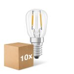 Confezione Multipack 10x Ledvance Speciale LED E14 T26 Filamento Chiara 1.3W 110lm - 827 Bianco Molto Caldo | Sostitutiva 12W