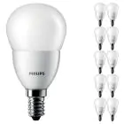 Confezione Multipack 10x Philips Corepro LED Lustre E14 Sferica Ghiaccio 2.8W 250lm - 827 Bianco Molto Caldo | Sostitutiva 25W